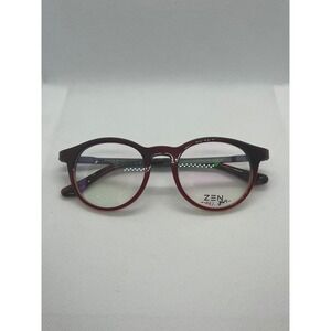 ZEN Barcelona Women's Round Red / Burgundy Eyeglass Frames Handmade